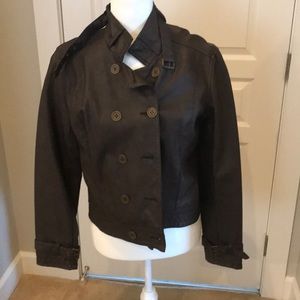 Maison Jules brown faux leather jacket